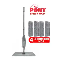 Mop Sprey Pony Mop 4 Mikrofiber Mop