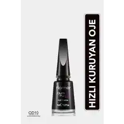 لاک ناخن خشک سریع فلورمار (مشکی) - مینای ناخن خشک سریع - Qd10 مینیمالیسم مشکی - 8690604234042