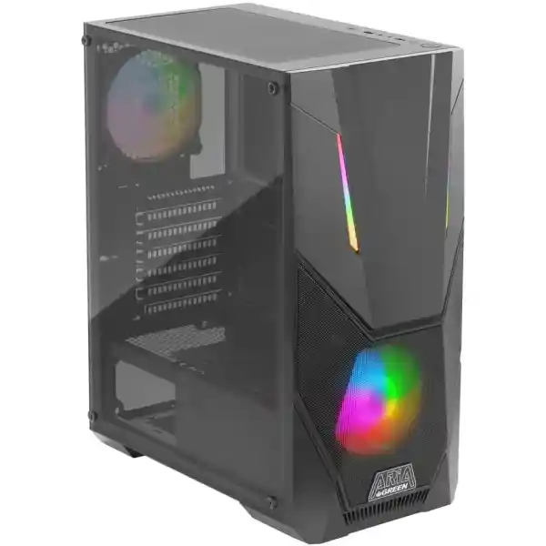 کیس گیمینگ گرین مدل ARIA GREEN ARIA Mid Tower ARGB Case