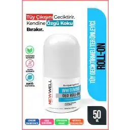رول سفید کننده ضد تعریق جدید Well 50 میلی لیتر رطوبت + آربوتین + ویتامین C + سفید کننده آربیتین