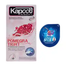 کاندوم کاپوت مدل Pomegra Tight بسته 12 عددی به همراه کاندوم ناچ کدکس مدل بلیسر
