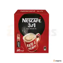 قهوه فوری 3 در1 نسکافه مدل Classic حجم 14.5 گرم بسته 20 تایی