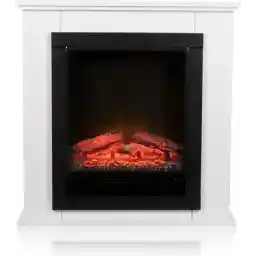 شومینه برقی آلپینا ژنو - شومینه با دودکش - شعله های LED - 1800 وات - سفید