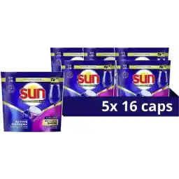 قرص ماشین ظرفشویی 1 عددی سان برلیانت شاین - 5 کپسول 16 عددی - بسته ارزشی