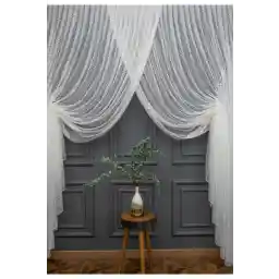 پرده دو سینه طرح دار خانگی Esse، 500x260، دو سینه، 1/4