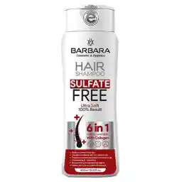 شامپو بدون سولفات باربارا مدل Ultra Soft مناسب انواع مو حجم 400 میل