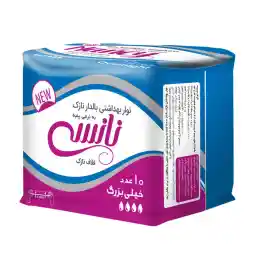 نوار بهداشتی بالدار فلاف نازک نانسی سایز خیلی بزرگ بسته ده عددی