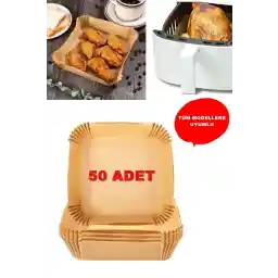 کاغذ پخت هوا سرخ کن زیبایی آشپزخانه 50 عددی هوا سرخ کن مربعی مدل کاغذ پخت هوا سرخ کن بدون روغن