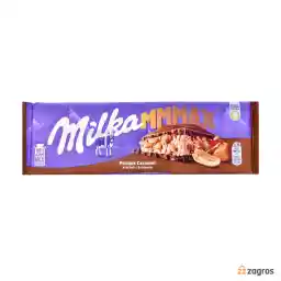 شکلات میلکا با مغز کارامل و تکه های بادام زمینی 276 گرم