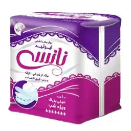 نوار بهداشتی بالدار ایرلید نانسی سایز خیلی بزرگ ویژه شب بسته ده عددی