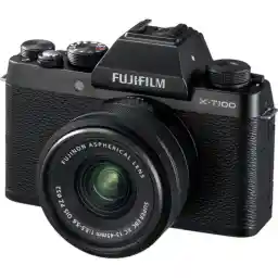 دوربین بدون آینه فوجی فیلم دست دوم FUJIFILM X-T100 kit 15-45mm Black(3000 شات)