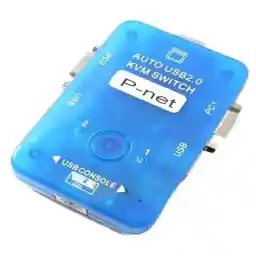 سوئیچ KVM دو پورت یو اس بی اتومات مدل 102UK P-net auto usb2.0 kvm switch