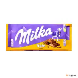 شکلات کاراملی میلکا مدل Triple وزن 90 گرم