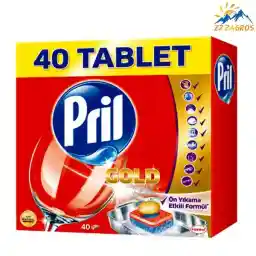 قرص ماشین ظرفشویی پریل مدل GOLD تعداد 40 عددی