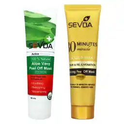 ماسک صورت سودا مدل آلوئه ورا و طلا حجم 100 میلی لیتر