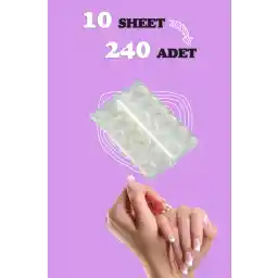 JUJISTORE 240 stuks valse nagellijm kunstgebit zelfklevende gelsticker plug-in plakband