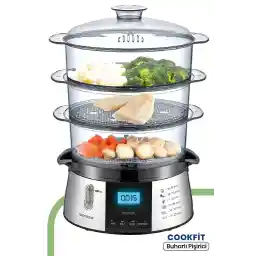 بخارپز دیجیتال 10 لیتری GoldMaster Cookfit با نمایشگر دیجیتال و تایمر 120 دقیقه ای