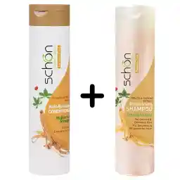 پک شامپو و نرم کننده موی شون حاوی جینسینگ و کراتین مناسب برای موهای رنگ شده و آسیب دیده