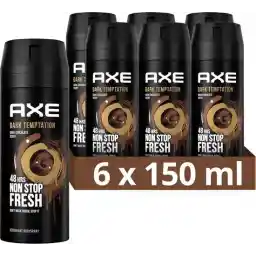 اسپری بدن دئودورانت AX Dark Temptation - 6 x 150 میلی لیتر - بسته ارزشی
