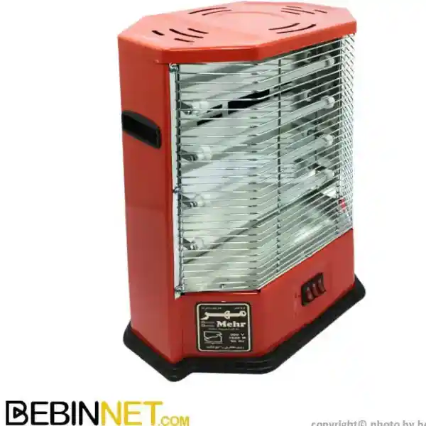بخاری برقی گرما گستر مهر فن دار مدل Toyoset 4 flame electric heater with Mehr fan