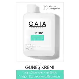 کرم ضد آفتاب خشک لمسی گایا لندن 50spf Uva/uvb 100ml برای پوست های چرب