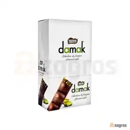 شکلات شیری داماک نستله با تکه های پسته بسته 12 عددی