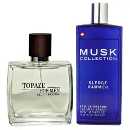 ادو پرفیوم مردانه استاویتا مدل Topaze حجم 100 میل به همراه ادو پرفیوم مردانه ماسک کالکشن مدل Sledge Hammer حجم 100 میل