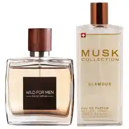 ادو پرفیوم مردانه استاویتا مدل Wild حجم 100 میل به همراه ادو پرفیوم زنانه ماسک کالکشن مدل Glamour حجم 100 میل