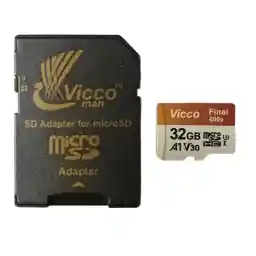 کارت حافظه microSDHC ویکومن مدل 600X کلاس 10 استاندارد UHS-I A1 سرعت 90MBps ظرفیت 32 گیگابایت به همراه آداپتور SD