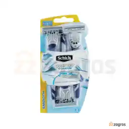 خودتراش مردانه 4 تیغ شیک مدل Quattro Titanium بسته 3 عددی