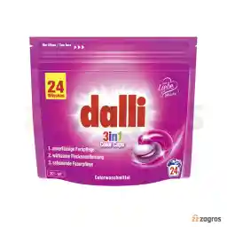 قرص ماشین لباسشویی 3 در 1 دالی مدل Color مناسب لباس های رنگی بسته 24 عددی