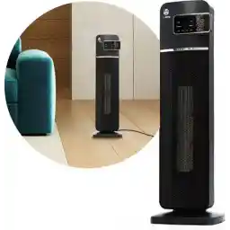 بخاری برقی AirKing - 2000 وات - مشکی - بخاری سرامیکی فن دار با کنترل از راه دور و عملکرد تایمر