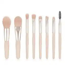 ست براش آرایشی مدل M2 بسته هشت عددی - کرم