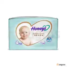 پوشک بچه هانیز سری Golden Care سایز 4 بسته 34 عددی