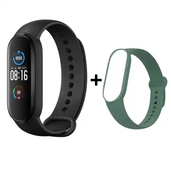 مچ بند هوشمند شیائومی همراه بند اضافه Mi Band 5 Global Version+Strap