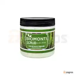 اسکراب صورت و بدن بیومونتی Biomonti حاوی عصاره آلوئه ورا 500 میل
