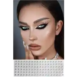 سنگ مونالیزا کریستال گرد درخشان استیکر صورت و بدن