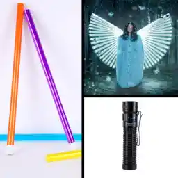 چراغ قوه اولایت با شدت نور 1200 + 3 تیوپ