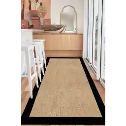 Decomia Home دیجیتال غیر لغزش جوت قابل شستشو با قاب مشکی قاب نشیمن فرش فرش آشپزخانه فرش کف فرش