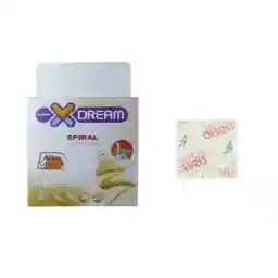 کاندوم فضایی ایکس دریم مدل Spiral بسته یک عددی به همراه کاندوم دیزارو