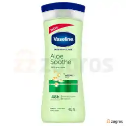 لوسیون بدن وازلین مدل aloe soothe حجم 400 میل