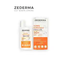 کرم ضد آفتاب ZEDERMA Spf 50+ 50ml کرم و محافظت فوق العاده طولانی UVA و مقاوم در برابر آب و عرق