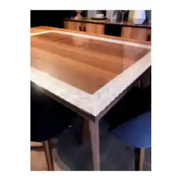 AYSAN 1.2mm شفاف PVC توری سفید رومیزی رومیزی ضد لغزش رومیزی شیشه ای میکا آشپزخانه رومیزی اتاق نشیمن