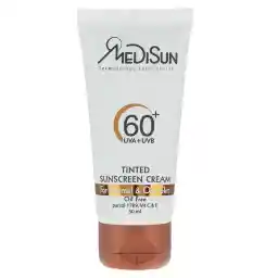کرم ضد آفتاب رنگی مدیسان مدل Tinted SPF 60 مناسب پوست های چرب و معمولی حجم 50 میلی لیتر