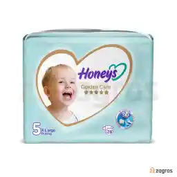 پوشک بچه هانیز سری Golden Care سایز 5 بسته 28 عددی