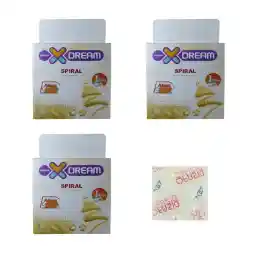 کاندوم فضایی ایکس دریم مدل Spiral مجموعه سه عددی به همراه کاندوم دیزارو
