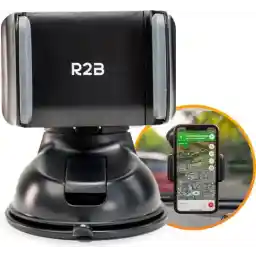 نگهدارنده گوشی R2B® ساکشن کاپ ماشین جمع و جور - مناسب برای پنجره، داشبورد و میز - نگهدارنده تلفن همراه ماشین - لوازم جانبی - جا گوشی ماشین - مدل هورن