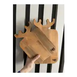 Nym Concept 2 Pack Deer Cutting/Presentation/Serving/Cafe Plate 100% Pine