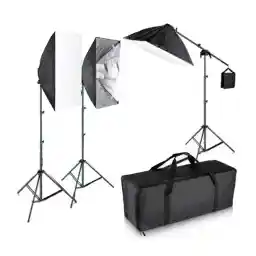 کیت نور ثابت 4 لامپ Answer LED LIGHT Kit 4 LAMPS + هدیه 2 عدد فون 2x3 (سبز و طوسی) و میکروفون یقه ای