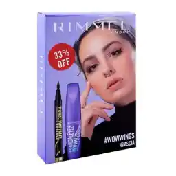 ست دو عددی ریمل حجم دهنده ریمل لندن مدل Scandaleyes Wow Wings و خط چشم ماژیکی ریمل لندن مدل Wonder